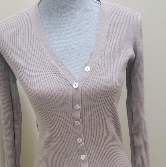 🏷️DYNAMITE Long Sleeve Button-Down Sweater Dress stretchable small to medium - Picture 7 of 8